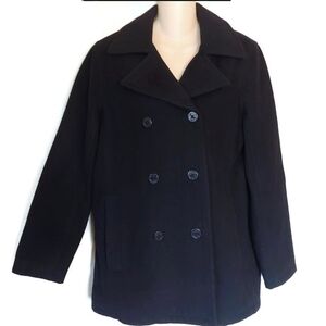 American Eagle Outfitters Black Pea Coat Size Womens Small